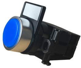 Beleuchteter Druckschalter, blau, + 1NO 230 V.