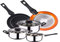 Bateria de cocina 5 piezas San Ignacio de acero inoxidable con juego de sartenes Neon (20,24 cm) en aluminio forjado aptas para induccion