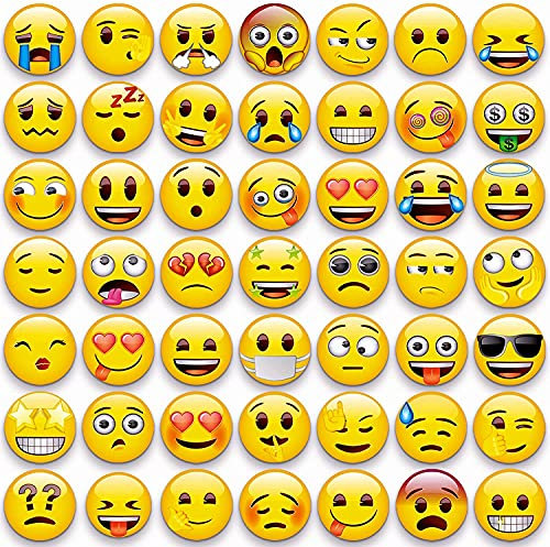 Laywvco 50 Stück Emoji-Magnete für Kühlschrank, lustige Kühlschrankmagnete, dekorative Magnete – Magnete für Büro und Küche, Geschenke für Damen und Emoji-Enthusiasten