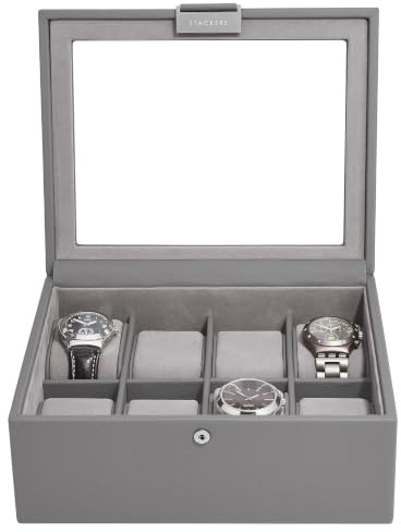 Stackers Slate Grey 8 Piece watch box