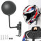 SANGMO Grey 180° Motorcycle Helmet Rack, Rotation Metal Wall Mount Holder With 2 Hooks for Bike Coats, Caps, Baseballs, Rugby