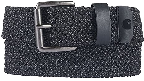 Carhartt Men's Robust Belt Made Strap, Rugged Flex Nylon Cord Braided (Black), L