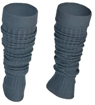 Ateena Stulpen Damen aus Baumwolle, Warm und Bequem Beinlinge, Sportgeschenk, Beinwärmer fur Damen, Beinstulpen in Einheitsgröße Dunkelgrau
