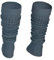 Ateena Stulpen Damen aus Baumwolle, Warm und Bequem Beinlinge, Sportgeschenk, Beinwärmer fur Damen, Beinstulpen in Einheitsgröße Dunkelgrau