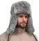 KAISHIN Unisex Winter Vollfell Kaninchenfell Bomber Hüte Russische Ushanka Fliegermützen für Männer Frauen Baumwolle Layer Ski Hüte (as3, Alpha, xx_l, Grau)