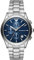 Emporio Armani Herrenuhr , Chronographenwerk, 42MM Silbernes Gehäuse aus recyceltem Edelstahl (Mindestens 50%) mit einem Armband aus recyceltem Edelstahl (Mindestens 50%), AR11528