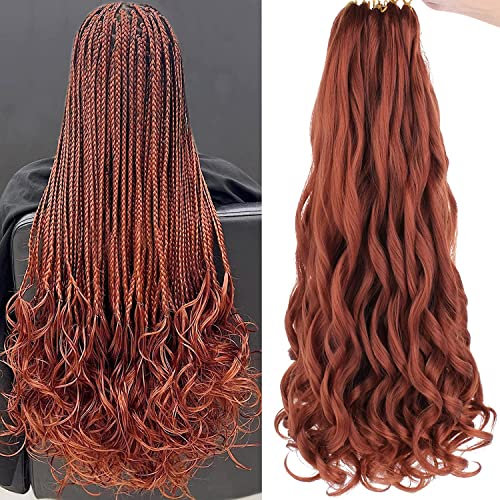 Xtrend 8 Packs Pre Stretched Wave Bouncy Braiding Hair 30 Inch Loose Curly Braids Synthetic Hair For Spanish Curls Braid Crochet Hair Wavy Crochet Braids Hair Extensions (30 Inch,350#)