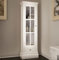 French Display Cabinet Antique White Storage Bookcase Tall Glass Furniture Wooden Shabby Chic Door Cupboard Vintage Style Shelving Unit