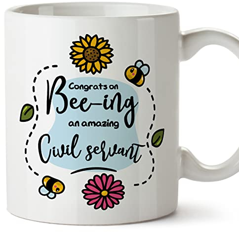 MUGFFINS Tazas para FUNCIONARIA - En Inglés - Thanks For Beeing Amazing - 11 oz / 330 ml - Regalo original y divertido