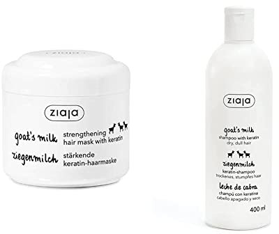 Ziaja Leche De Cabra Mascarilla Para El Cabello 200Ml 236 gr & Leche De Cabra Champú 400ml