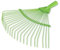 Scopa conica da Giardino, rastrello in Acciaio Verniciato, Senza Manico,a 22 Denti, Raccogliere Foglie, Giardinaggio,36x37cm, Verde