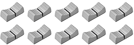 QUARKZMAN 24mmx11mmx10mm Fader Knöpfe x 10Stk Schiebe Potentiometer Mischregler Fader Knopf für Lautstärke Ton Fader Kappe Bühne Beleuchtung Dimmkappe [Grau]