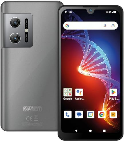 SAIET - Smartphone Tascabile e Compatto POCKETPHONE STS571 - Cellulare Dual Sim 4G Wifi Bluetooth 5.0 - OS Android 13 - Ideale per Viaggiatori - Grafite