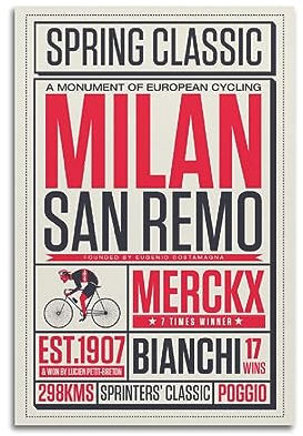 NOHF Vintage-Poster, Sport, Frühling, klassisches Radsport-Poster, Wandkunstdruck, Retro-ästhetische Raumdekoration, Bürodekoration, 40 x 60 cm, ungerahmt