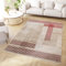 TAPISO Crystal Teppich Kurzflor Glänzend Burgund Beige Weiß Streifen Geometrisch 3D Effekt Wohnzimmer Schlafzimmer Modern Design ÖKO-TEX 250 x 350 cm