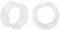 Longbeauty 1 Paar Silikon Ohrpiercing Ohr Tunnel Flesh Expander Stretcher Earlets Plug Gauges Double Flared Weich für Ohrläppchen, Klar/Gold, 6MM