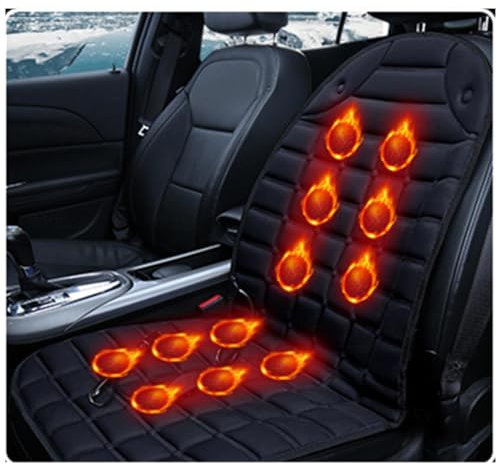 BesBet sitzheizung Auto - 12v-24v Stromschutz heizsitzauflage Auto - für Den Einsatz Im Auto Geeignet beheizbare sitzauflage Auto
