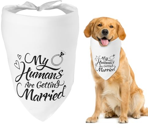 WLLHYF Hundehalstuch langlebig weich verstellbar Haustierschal Hundehalstuch Dreieckslätzchen Schal Zubehör Hochzeit Foto-Requisite Ankündigung der Verlobung für Hunde Katzen Haustiere Liebhaber