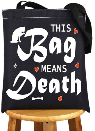 MYSOMY OFMD TV-Show-Tragetasche OFMD schwarze Bartflagge Diese Tasche bedeutet den Tod OFMD Merch Piraten Comedy TV Show Geschenk, Diese Tasche bedeutet den Tod, INCH