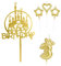 mciskin Girls Happy 3rd Birthday Candles Cake Toppers, Gold Castle Cake Topper, Crown Number 3 Candle for Cake, Candles Cake Cupcake Topper for Baby Birthday Party Decorations 3rd Wedding Anniversary