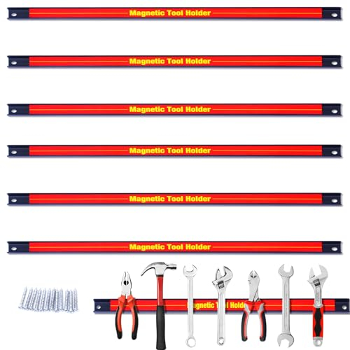 SOARS Magnetleiste Werkzeug, Werkzeughalter Wand inkl. Montagematerial, Werkzeug Organizer, Magnetschiene Werkstatt (6 X 46cm)