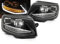 Led dynamische Blinker Tagfahrlicht Light Tube Scheinwerfer für VW T6 2015-2019in schwarz