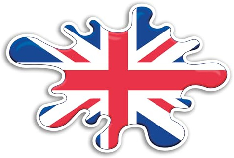2 x 15cm United Kingdom Flag Vinyl Stickers - Union Jack England UK Travel Holiday Luggage Paint Splatter Scrapbooking Sticker #81690