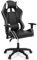 IDMarket - Sedia da gaming Carter con braccioli 2D, girevole, regolabile in altezza, bianco e nero