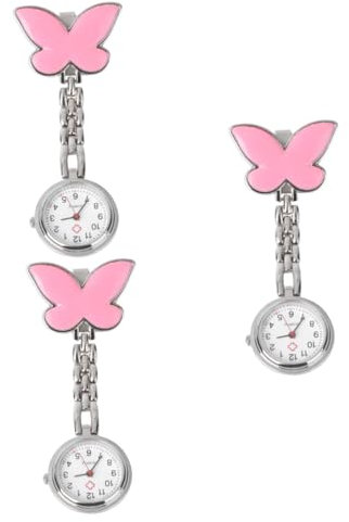 SAFIGLE 3 Stück Krankenschwester-Tischuhr Digitaluhr Damen-Zubehör Für Die Arbeit Taschenuhr Damenuhren Krankenschwesteruhr Medizinische Uhr Rosa