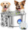 Kittyspout Fontaine à Eau pour Chien Fontaine à Boire pour Chiens, 8L/270 oz Fontaine Grande pour Chiens/Chat Fontaine à Boire en Argent