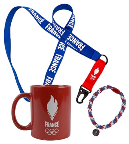 PARIS 2024 Coffret Mug Tour de cou bracelet JO Collection officielle France Olympique