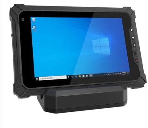 Tablet Windows Resistente de 8 Pulgadas - Windows 11 Pro, 8 GB + 128 GB, N5100, 7.6 V 5000 mAh, 700 Nits, 4G - Con Cargador de Base
