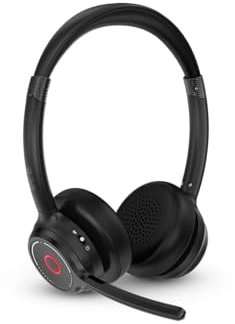 SPC Dreamer 2 Pro – Auriculares inalámbricos Bluetooth | 50h batería | Cancelación de Ruido (ENC) | Doble conexión simultánea | Google Fast Pair | Micrófono Integrado | Compatibles con Teams, Negro