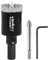 ASNOMY 25mm Diamond Hole Saw with Pilot Drill Bit, 20mm Serrated Brazing Tile Hole Saw Diamond Core Drill Bits with Guiding Bit for Ceramic Porcelain Tile Glass Stone Granite Marble