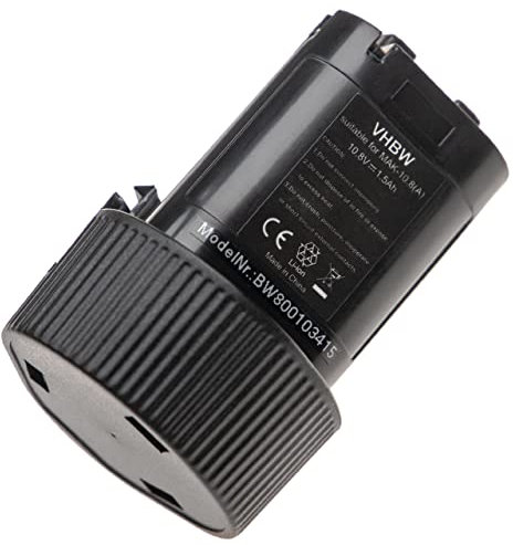 vhbw Battery compatible with Makita JV100DZ, ML100W, JV100DW, ML101, MR051 Power Tools (1500 mAh, Li-Ion, 10.8 V)