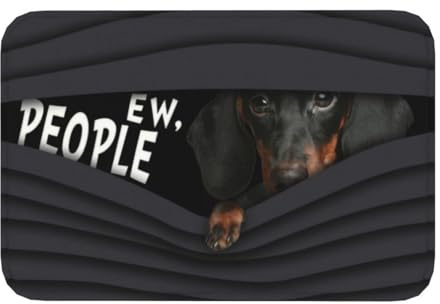 OOAHJEID Saugfähige Fußmatte Lustige Dackel-Fußmatte rutschfest für Eingang Küche Bad Matte Wiener Dachs Hund Wohnzimmer Boden Tür Eingang Teppich