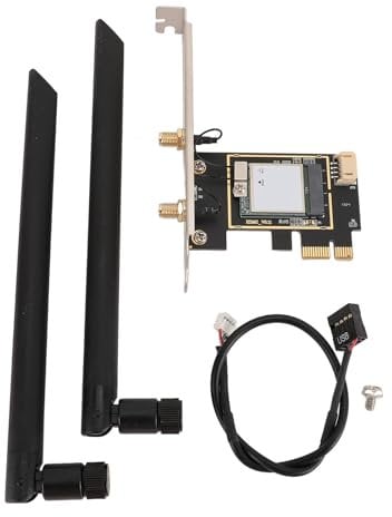 POENVFPO MT7925 Network Card 5400Mbps 2.4G 5G 6G 3 Band, PCIEx1 Wireless Adapter, Fast Bluetooth 5.3, Compatible with 10 11, Linux, Openwrt, Ubuntu