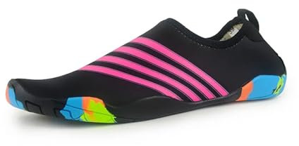 KJBDQQH Wasserschuhe Schwimmen Aqua Schuhe Outdoor Surfen Waten Strand Schuhe Fitness Yoga Schuhe Indoor Laufband Spezielle Schuhe(Black Rose,39)