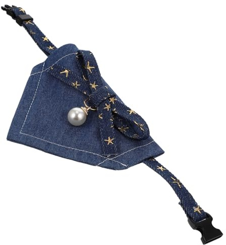 Luxshiny Verstellbares Haustier Halsband mit Dekorativem Halstuch für Hunde und Katzen aus Baumwollstoff Halsumfang 20-26cm Geeignet für Alltag und Fotoshootings
