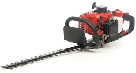 Tagliasiepi a Scoppio 26CC Motore 2 Tempi 3.8HP, Lama Doppia 60cm Professional, Spaziatura Denti 20mm, Manico Girevole 180°, Avviamento Easy Start, Ideale per Manutenzione Giardino e Siepi Fitte