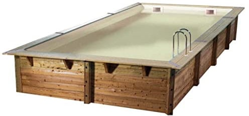 Ubbink - Piscine Bois Linéa 6,50 x 3,50 x 1,40 m - Liner Beige