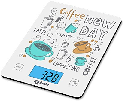 Kabalo Coffee Design Kitchen Household Food Cooking Weighing Scale 5kg capacity 5000g/1g, batteries included!
