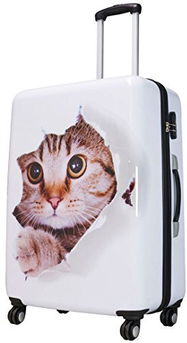 Bowatex Tiermotiv Katze Druck Reisekoffer 115 Li Großer Motivtrolley Koffer 77cm