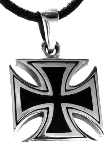 Kiss of Leather EK Anhänger aus 925 Sterling Silber mit Silberkette 2 mm, 45-65 cm (45) SI.333