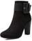 Minetom Stivali Donna Scarpe Autunno Inverno Casual Ankle Boots Stivaletti Tacchi Alti Spessi Fibbia Stivaletti Chelsea da Moda Nero 43 EU