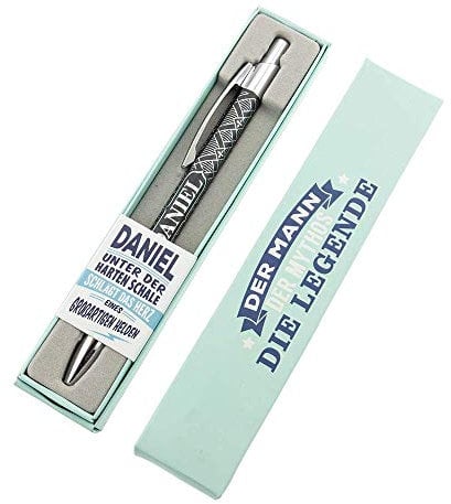 History & Heraldry Top Kuli Kerl & Lady - Daniel - individueller und personalisierter Kugelschreiber mit Name und Spruch