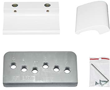 MFT Ziehgriff für Balkon und Terassentür aus Aluminium - Mit Montage Schablone - Balkongriff in weiß RAL 9016 - Terassentürgriff für Außen – Türgriff mit verdeckter Verschraubung