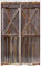 ABAKUHAUS Rustikal Schmaler Duschvorhang, Alte hölzerne Lager, Badezimmer Deko Set aus Stoff mit Haken, 120 x 180 cm, Braun