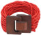 Coiris Mehrschichtige Rocailles-Perlen breiter Armreif Strang-Armband für Frauen (BR1167-Blood Orange)
