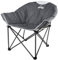 Suntime Sofa Chair, Oversize Padded Moon Leisure Portable Stable Comfortable Folding Chair for Camping, Hiking, Carry Bag (Gray)